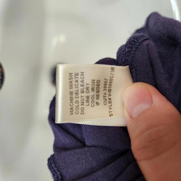 Willow & Clay Women's Fold Over Navy Floral Maxi Skirt- Medium - Picture 6 of 7